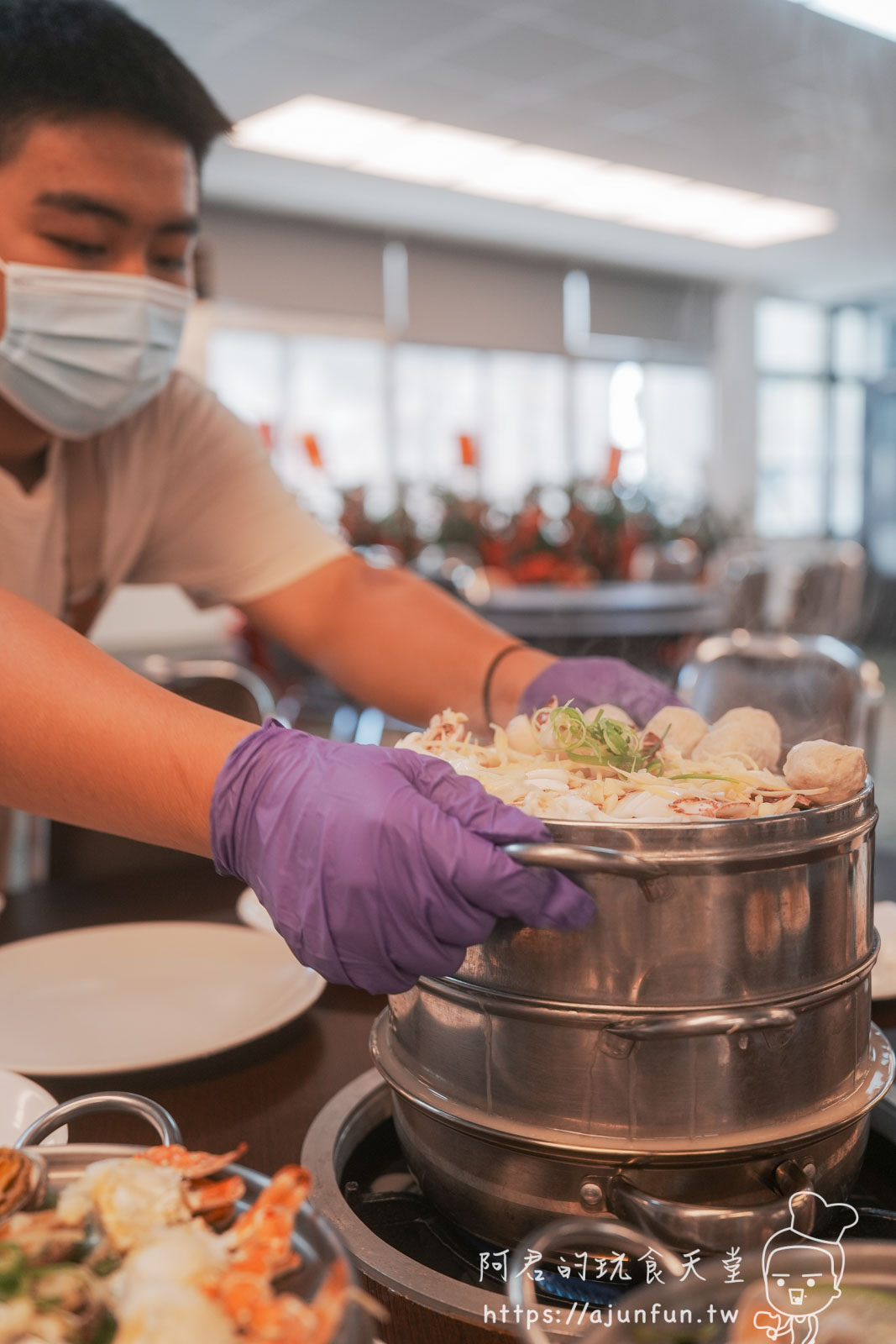 嘉義太保美食,嘉漁海鮮宴餐廳,現蒸海鮮塔居然也有雙人套餐!國一交流道5分鐘就到 - 第20張圖