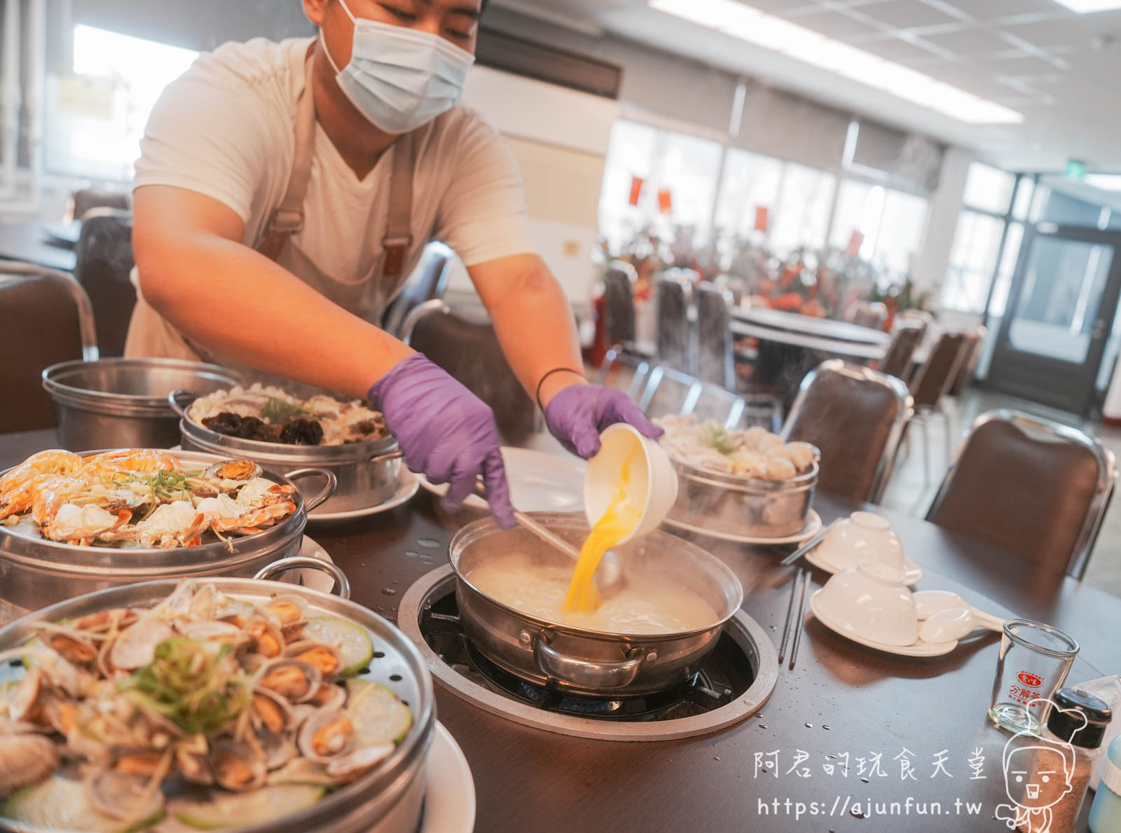 嘉義太保美食,嘉漁海鮮宴餐廳,現蒸海鮮塔居然也有雙人套餐!國一交流道5分鐘就到 - 第34張圖