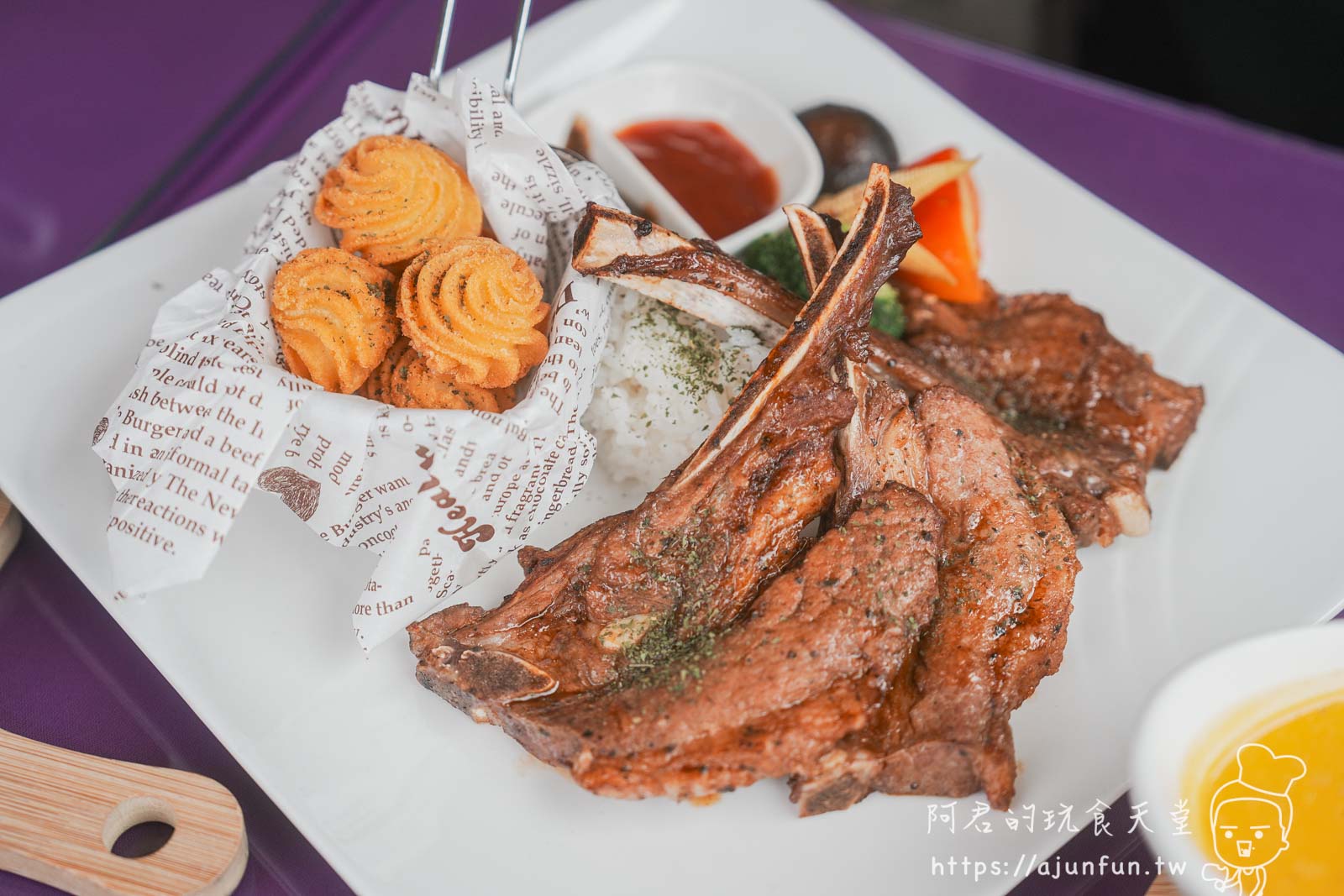 【台中新社】普羅旺斯庭園餐廳，不會暈車的秘境！推薦綠胡椒烤雞與超萌小兔奶凍