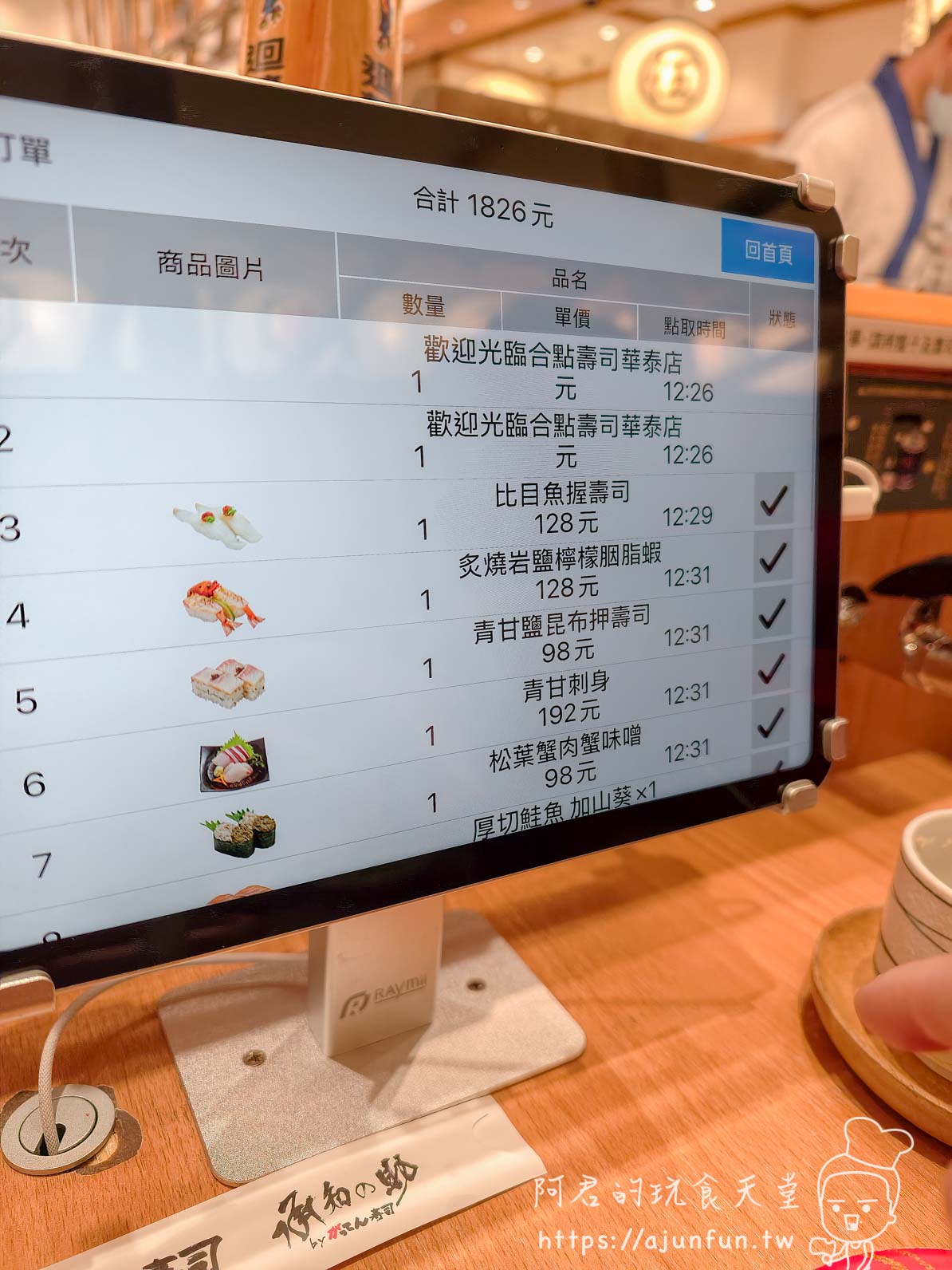 合點壽司華泰名品城｜中壢迴轉壽司必吃，人均千元吃到日本水準