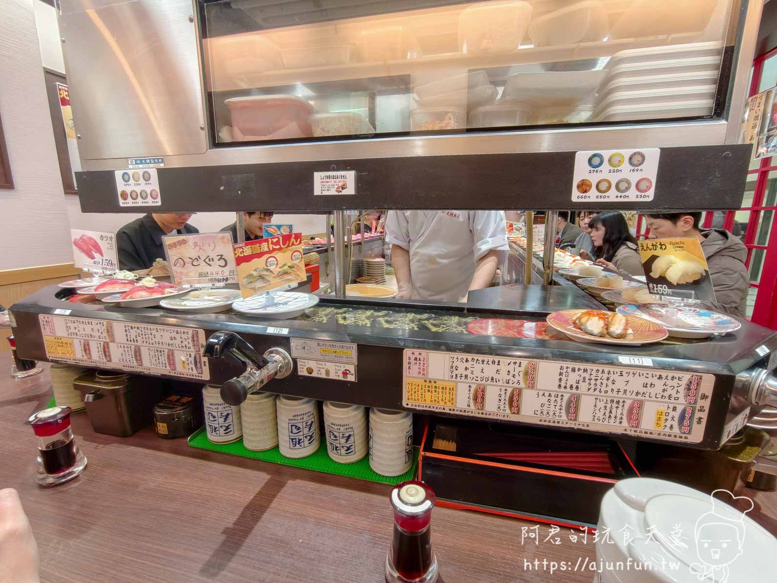 成田機場美食｜元祖壽司 T2 手握迴轉壽司，¥159 起兩人不到 5,000 円吃到撐