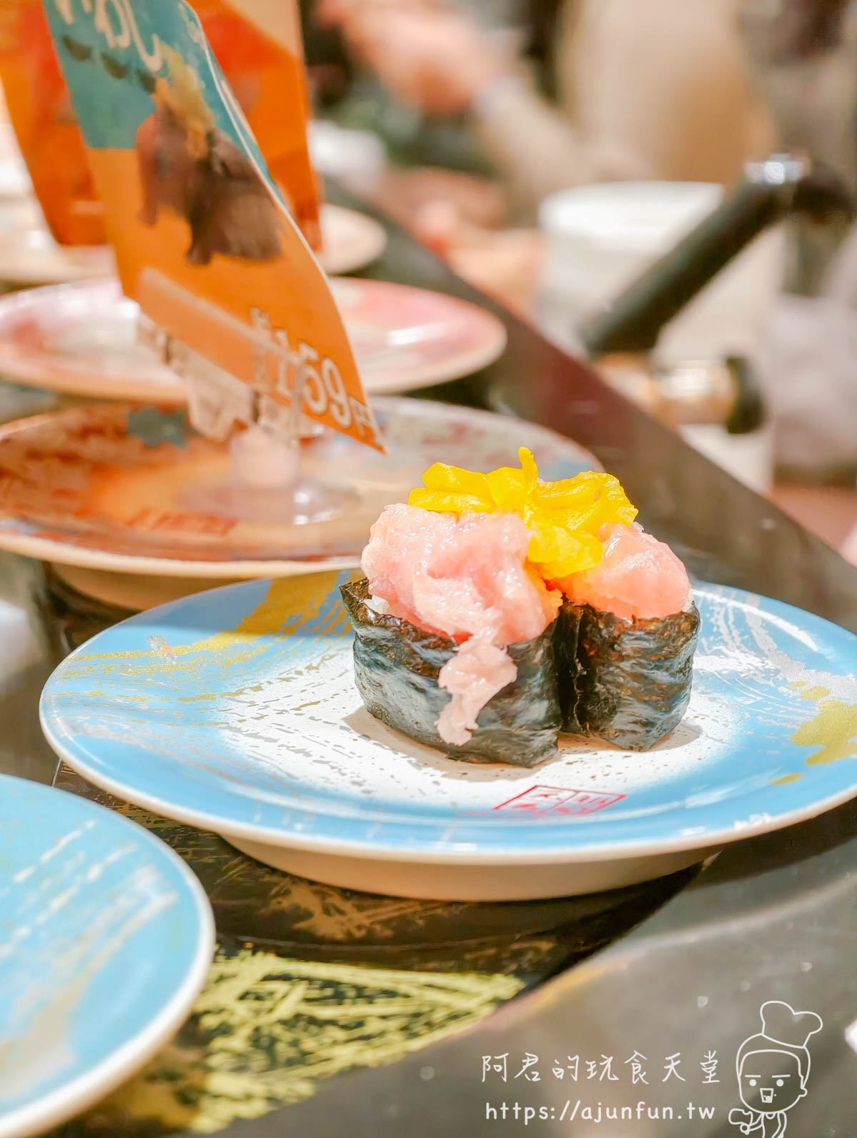 成田機場美食｜元祖壽司 T2 手握迴轉壽司，¥159 起兩人不到 5,000 円吃到撐