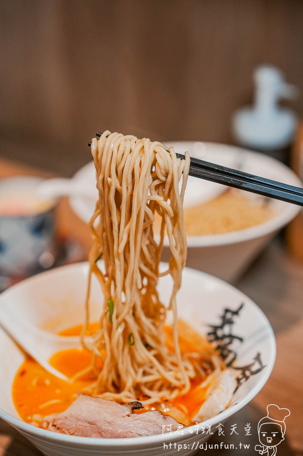 濃厚豚骨蝦湯 麵條 中細直麵 蝦湯 五花叉燒 麵屋誠真家 沙鹿拉麵