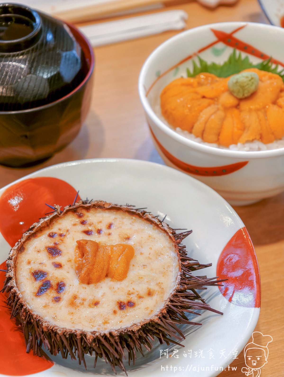 うにむらかみ 函館本店 海膽殼焗烤茶碗蒸與海膽丼 - 阿君的玩食天堂