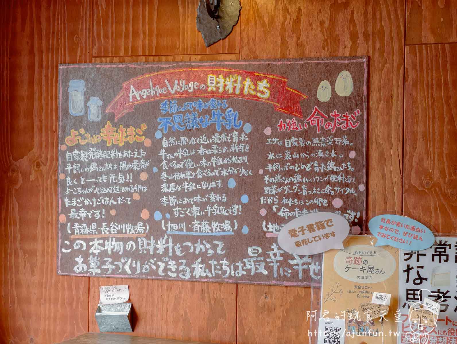 Angélique Voyage 可麗餅 食材介紹黑板告示牆 - 阿君的玩食天堂