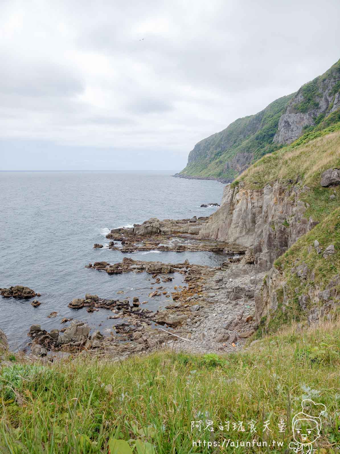 立待岬 岬角礁岩海岸俯瞰與層理岩壁 - 阿君的玩食天堂