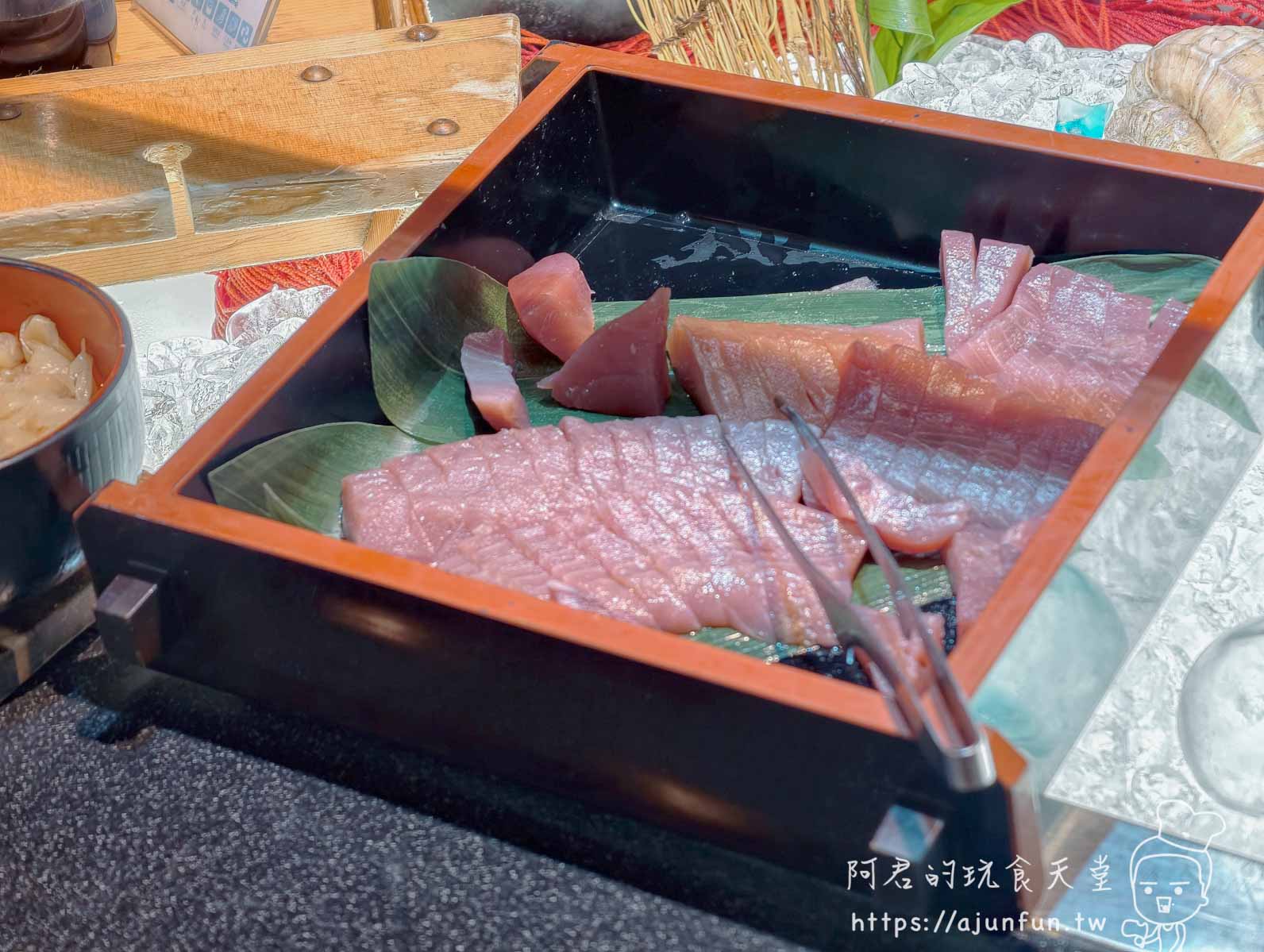函館 海と灯 漆盒生魚片拼盤近景 - 阿君的玩食天堂