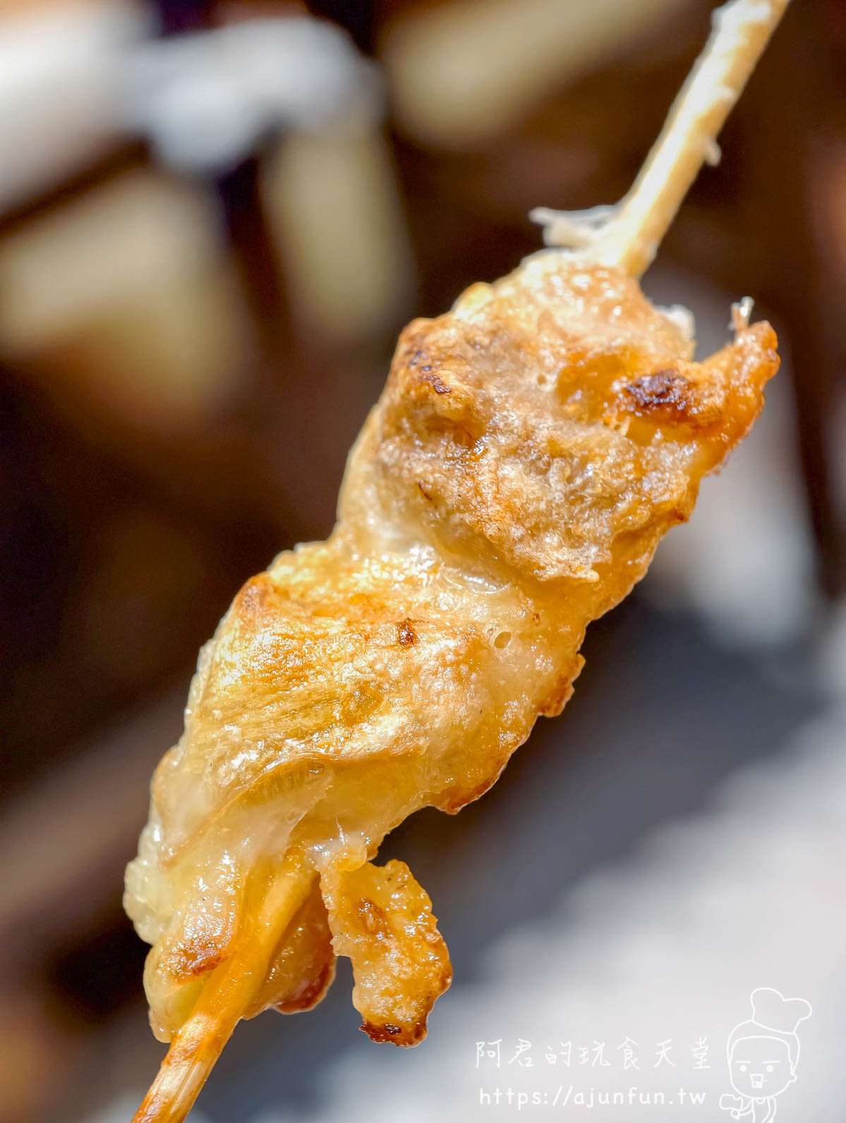百万石烤雞肉串特寫