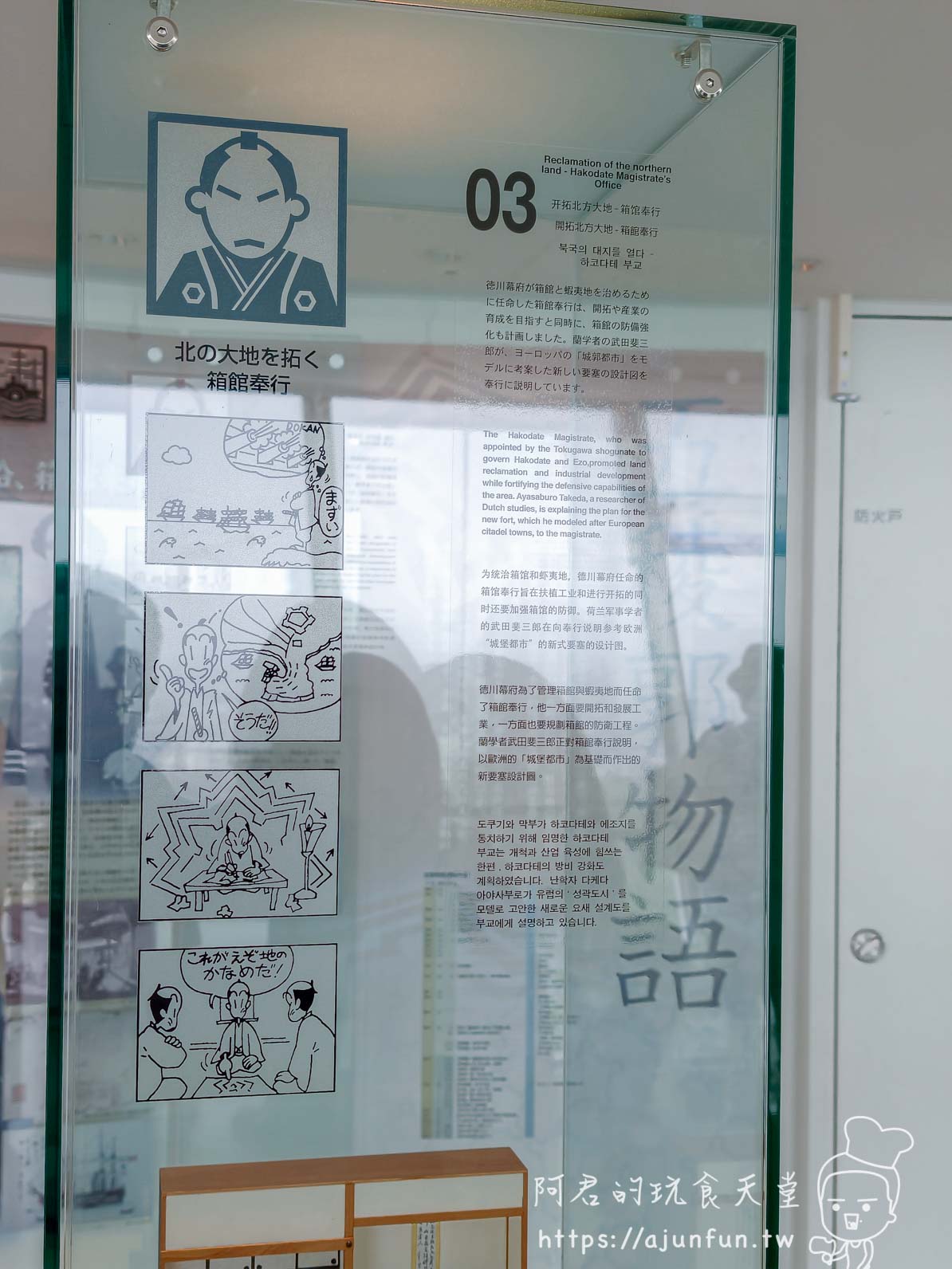 五稜郭塔 箱館奉行歷史解說立牌 - 阿君的玩食天堂
