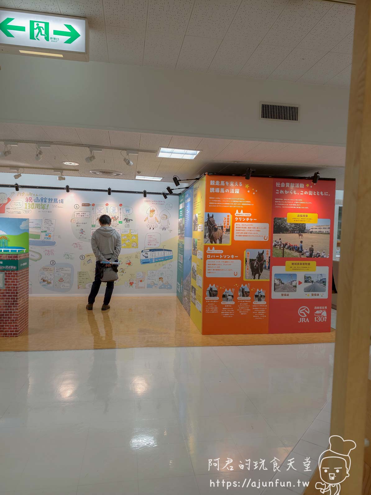 【函館購物】丸井今井函館店攻略|B1食品街、六花亭、交通與雨天逛街 - 第22張圖 丸井今井百貨 函館攻略 百貨內JRA函館競馬場130周年特別展覽展板 - 阿君的玩食天堂