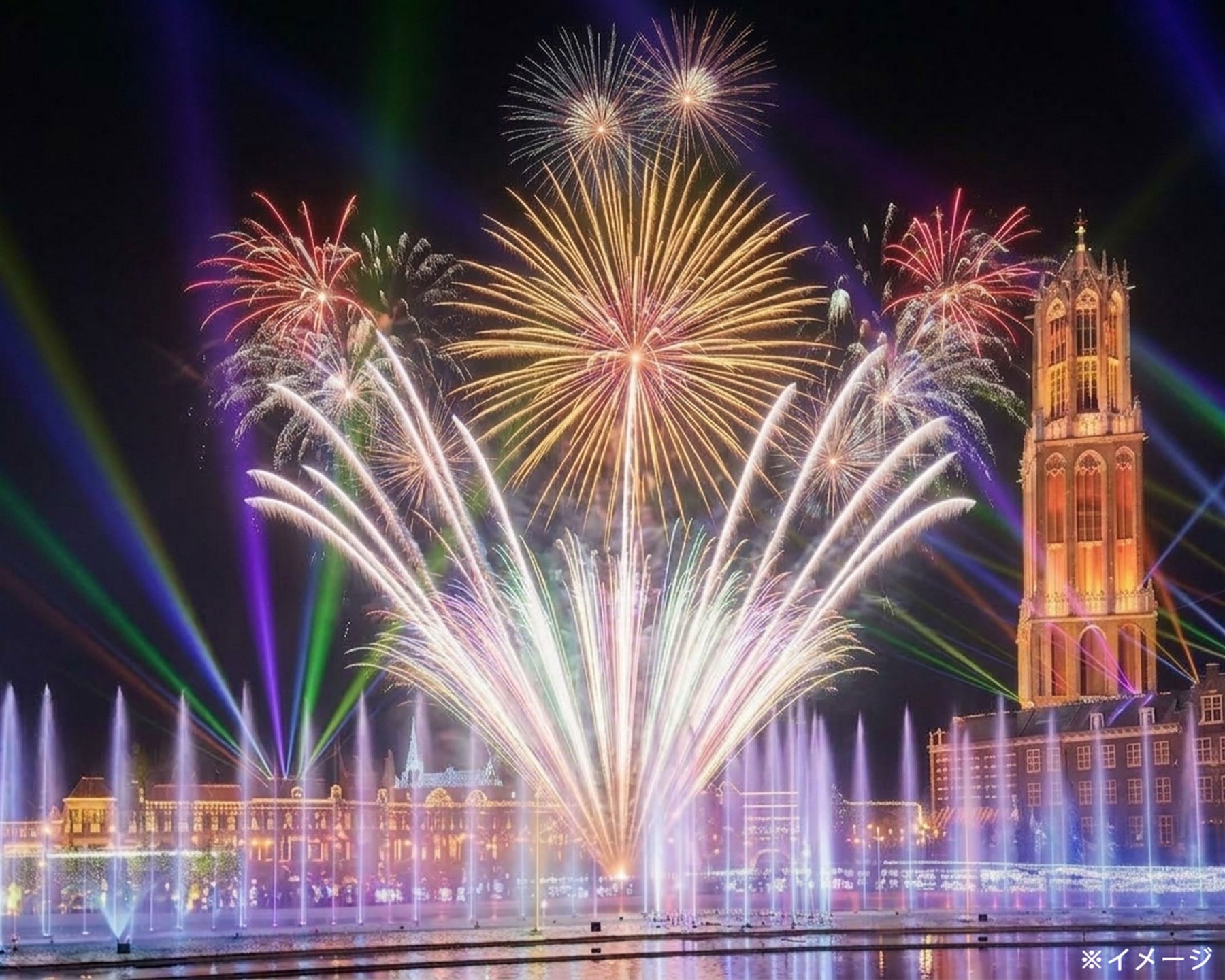 豪斯登堡Sparkling Sky Night Show夏季煙火與燈光水舞